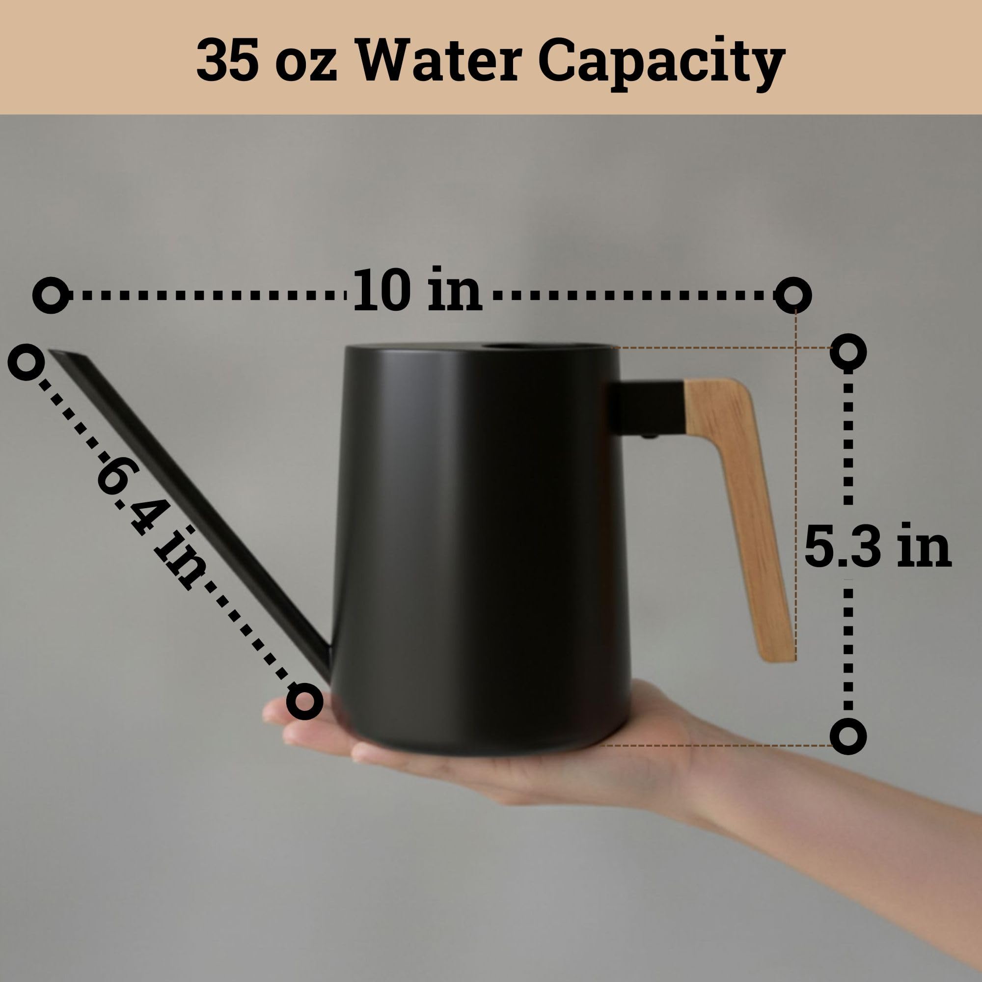 HB Design Co. Metal Watering Can matte black finish