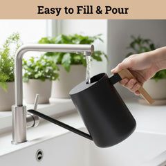 HB Design Co. Metal Watering Can on display next to indoor plants