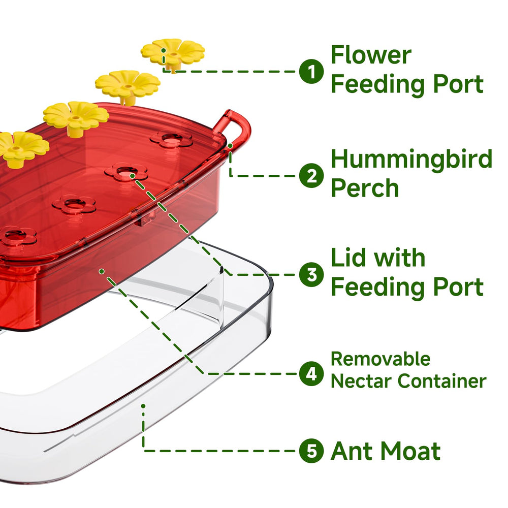 HCGADON Hummingbird Feeder featuring transparent design