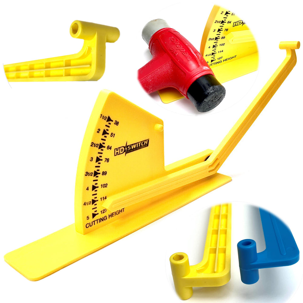 HD Switch Deck Leveler Gage front view with stabilizer extension