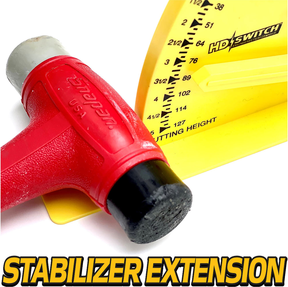 HD Switch Deck Leveler Gage measurement arm close-up