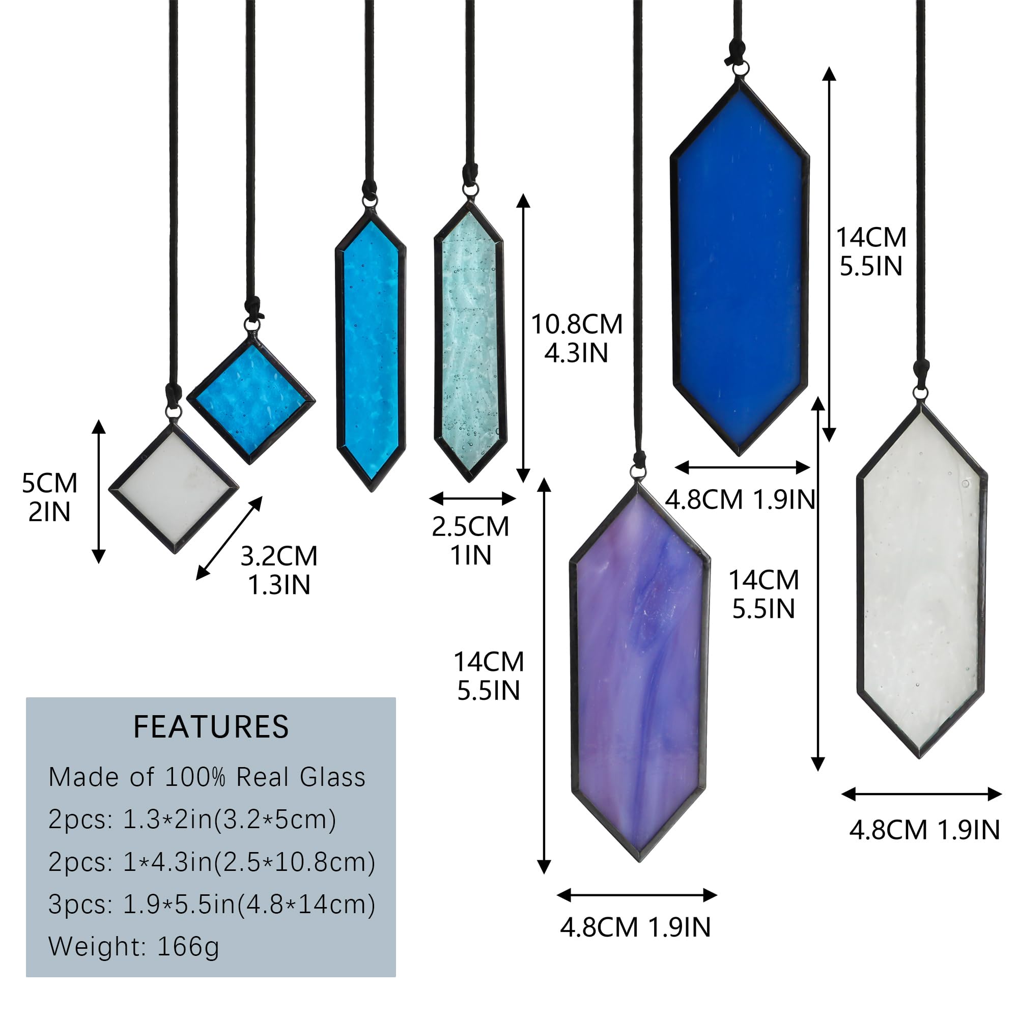 HDCRYSTALGIFTS stained glass suncatcher on a porch