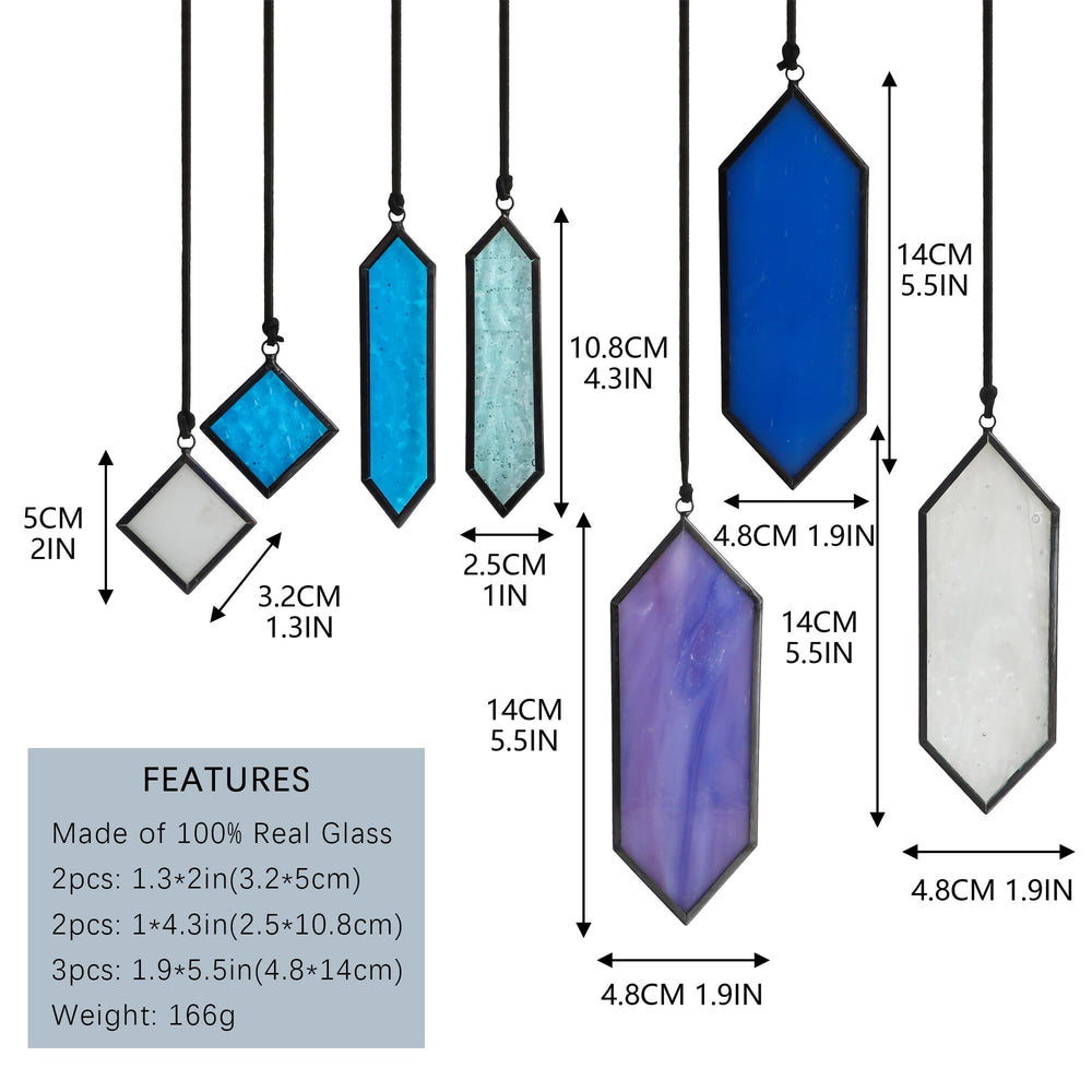 HDCRYSTALGIFTS stained glass suncatcher on a porch