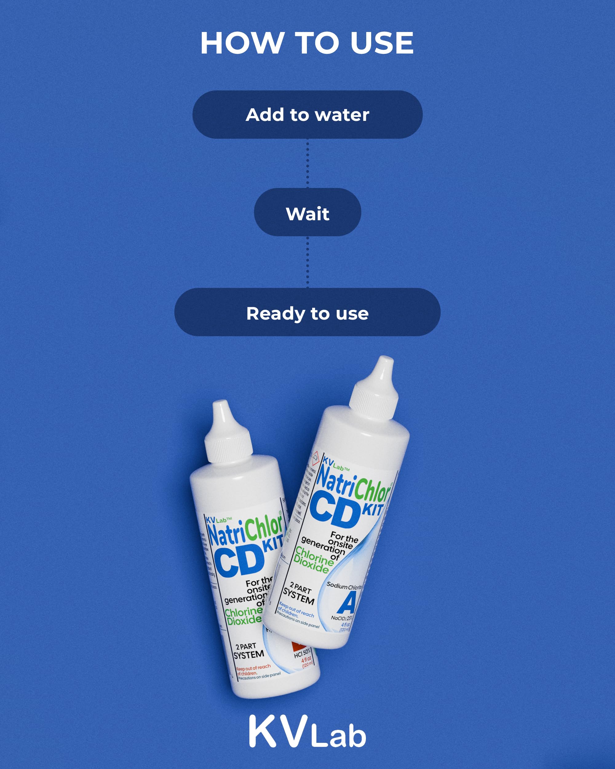 HDPE Accu-Drop bottle from NatriChlor showing measurement markings