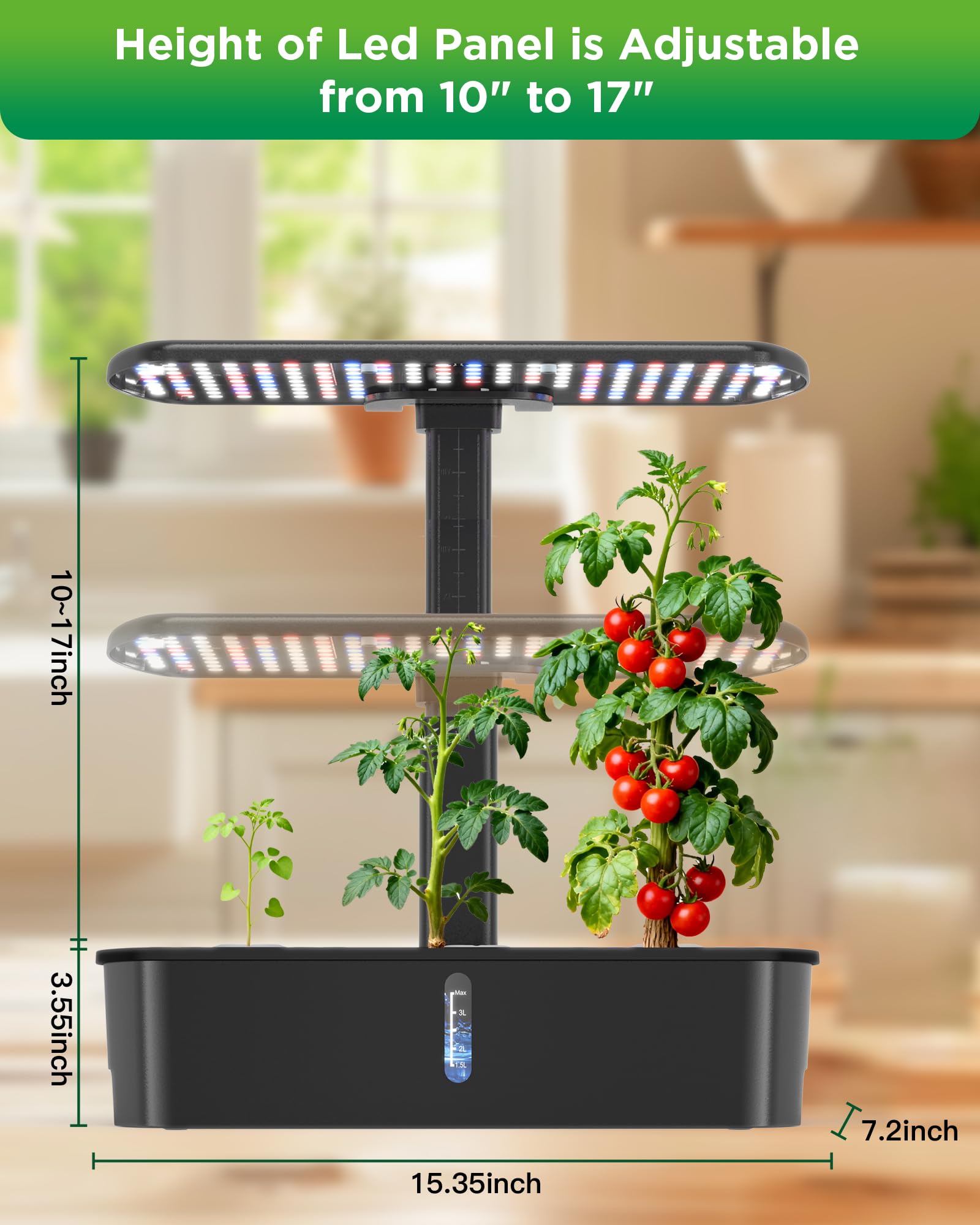 hdroor Hydroponics Growing System Kit detailed view of water pump