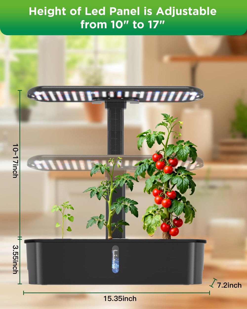 hdroor Hydroponics Growing System Kit detailed view of water pump