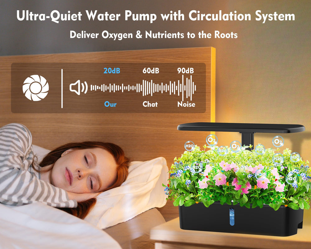 hdroor Hydroponics Growing System Kit water reservoir close-up