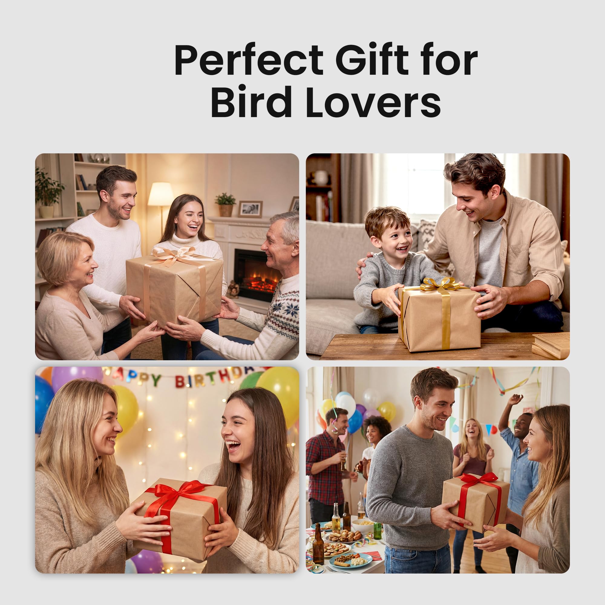 HEAPETS Smart Bird Feeder in outdoor garden setting