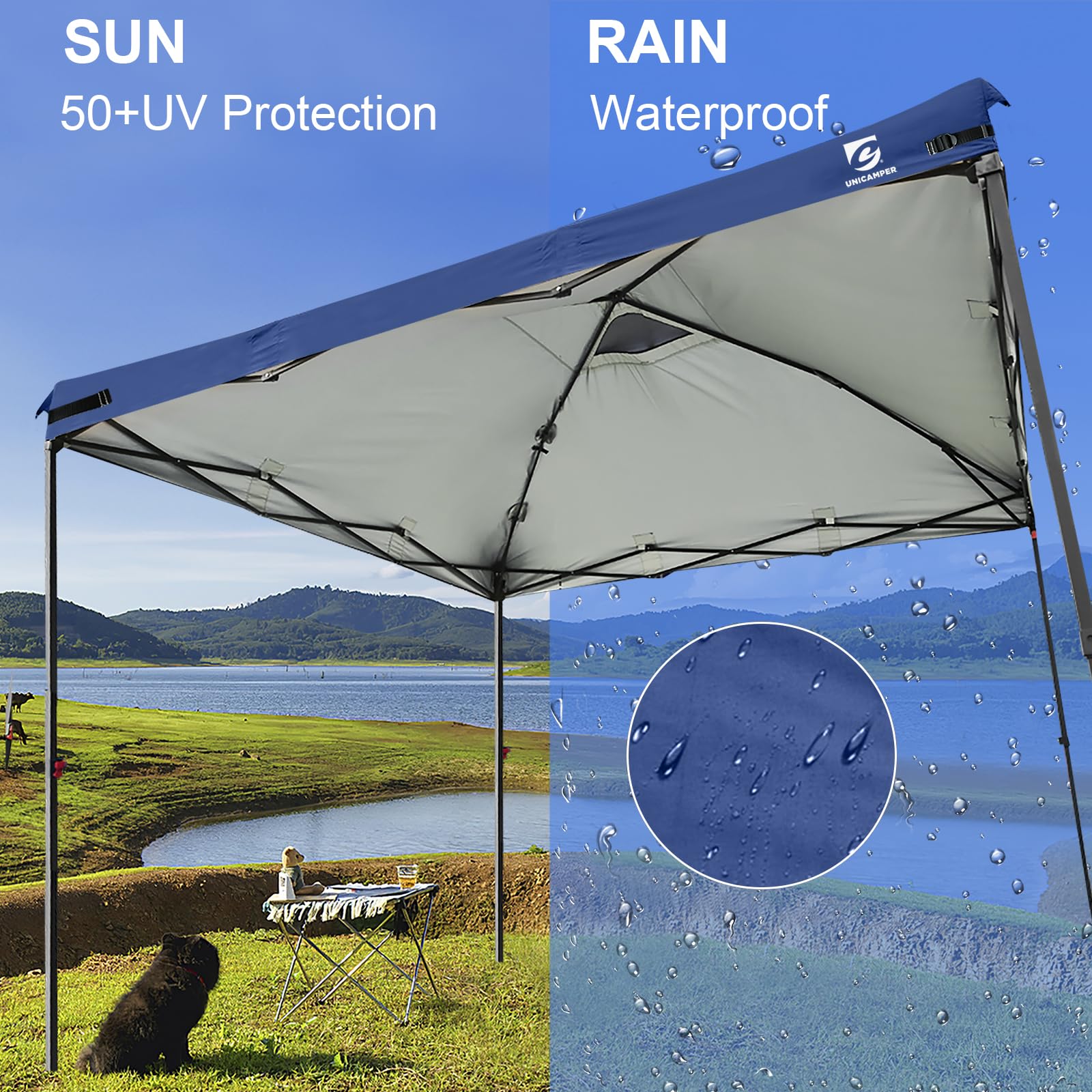 Heavy-duty fabric of UNICAMPER canopy top