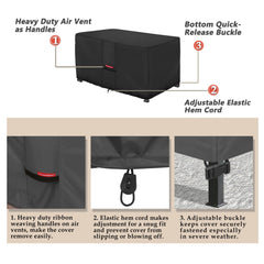 Heavy duty handles on Porch Shield fire pit cover