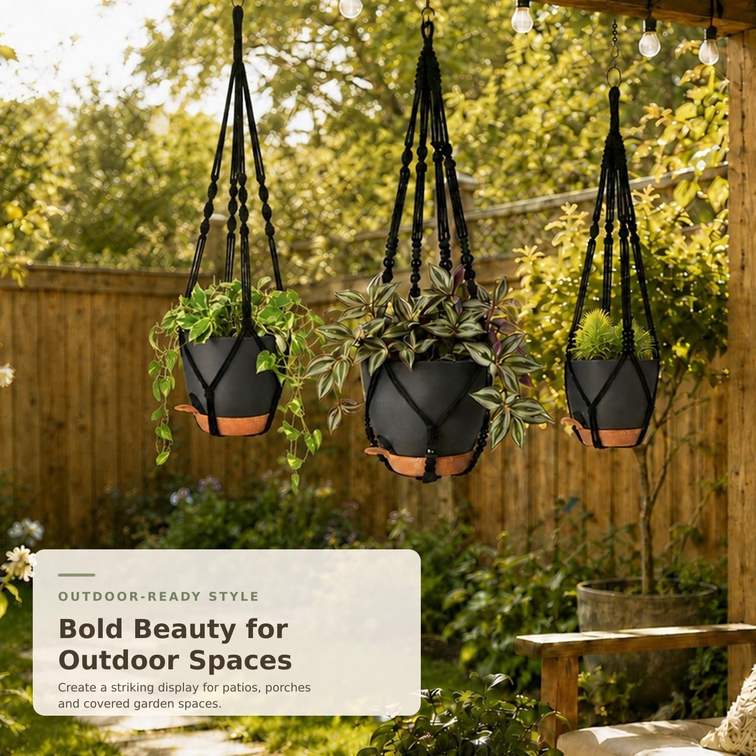 Heavy-duty hooks included with Bouqlife hanging planters