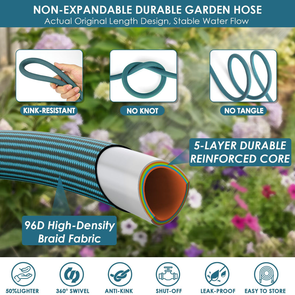 Heavy-duty steel clamps on both ends of FlexiSolve hose