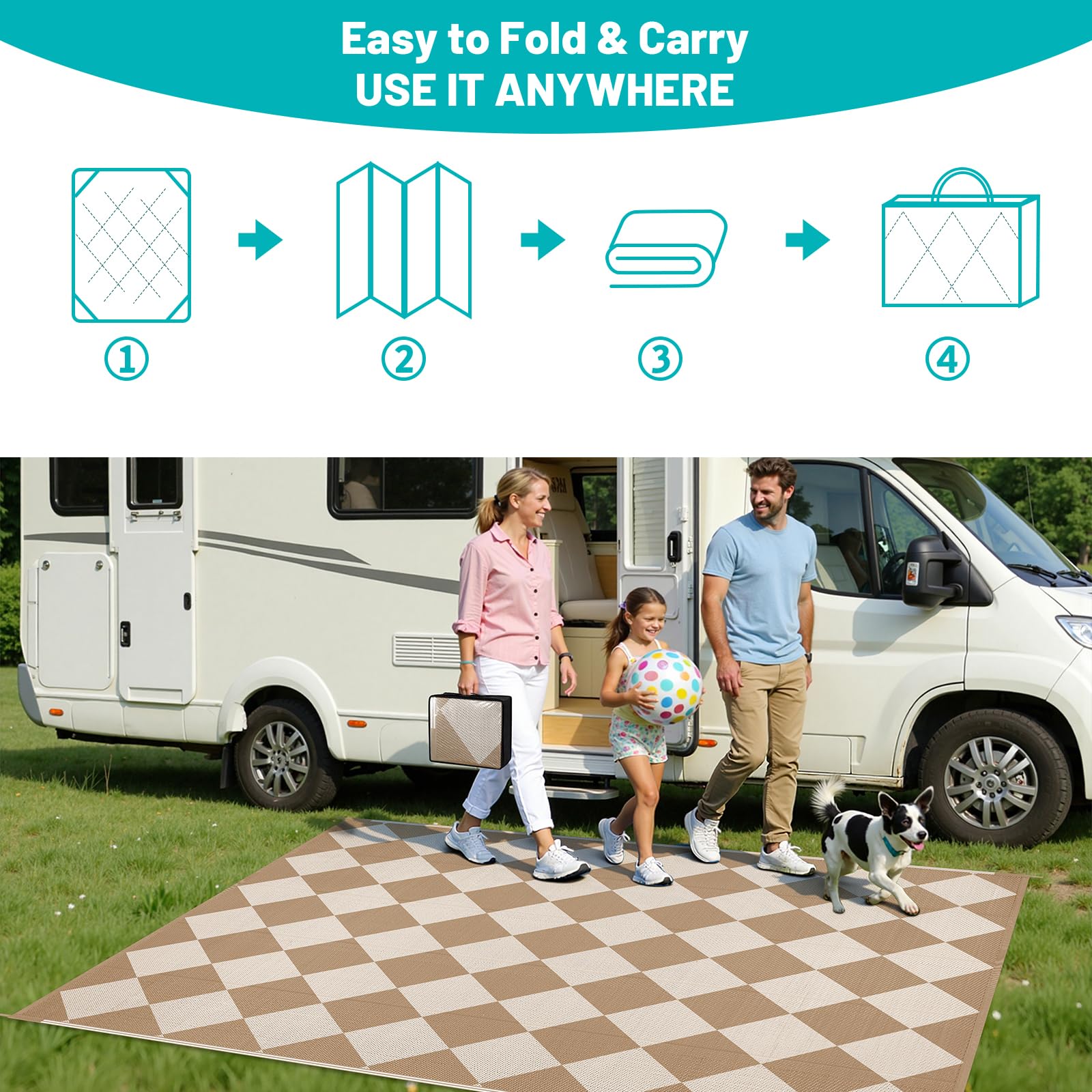 HEBE outdoor rug at a picnic setup