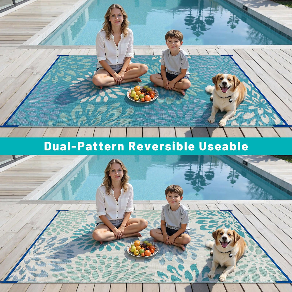HEBE outdoor rug at a picnic with food setup