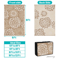 HEBE outdoor rug setup in a patio setting