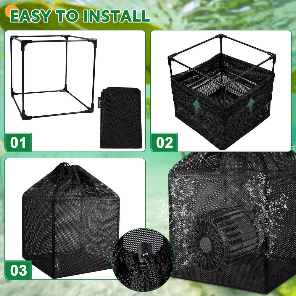 Hecaty Pond Filter Bag black nylon material close-up