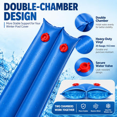 Hedday water bags pack of 10 displayed on a patio