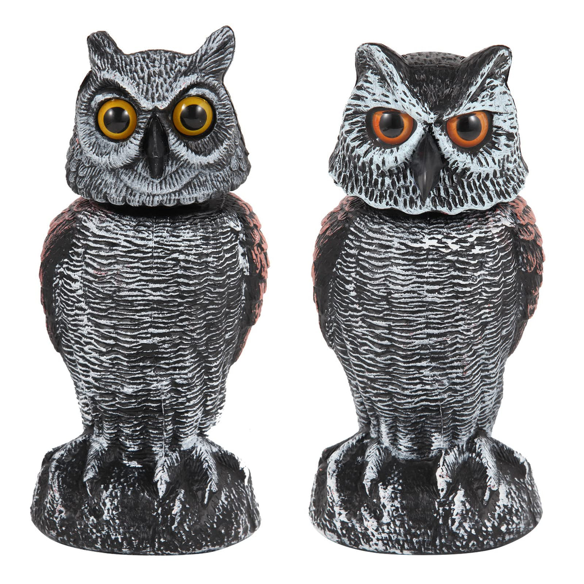 Hedoc 2 Pack Owl Decoys brown colour front view