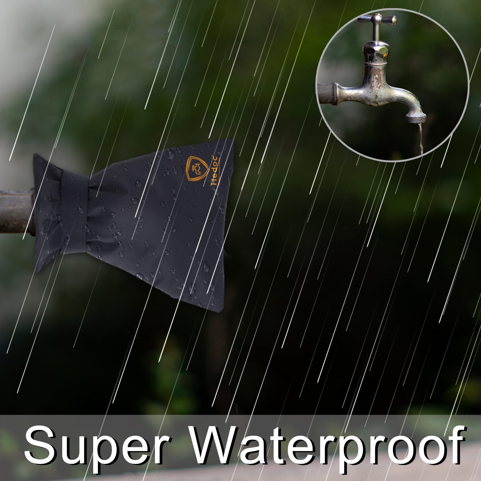 Hedoc Outdoor Faucet Cover dimensions 6" W x 8.2" H