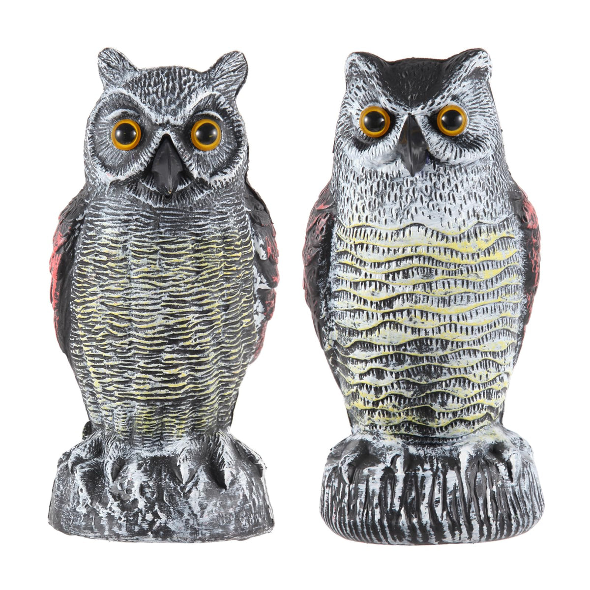 Hedoc Owl Decoy front view with vivid colours and realistic features