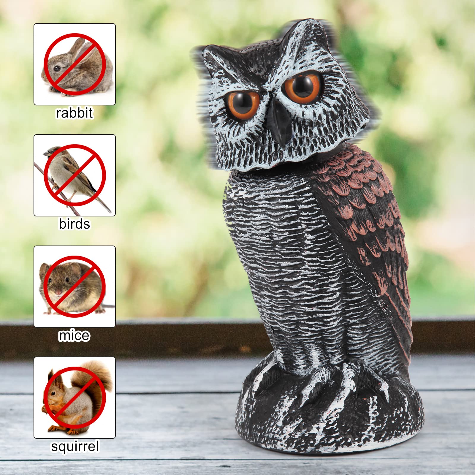 Hedoc owl decoy rotating head feature
