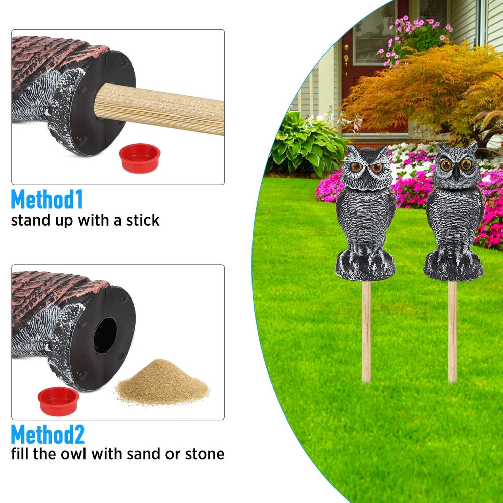 Hedoc owl decoy with wind panel