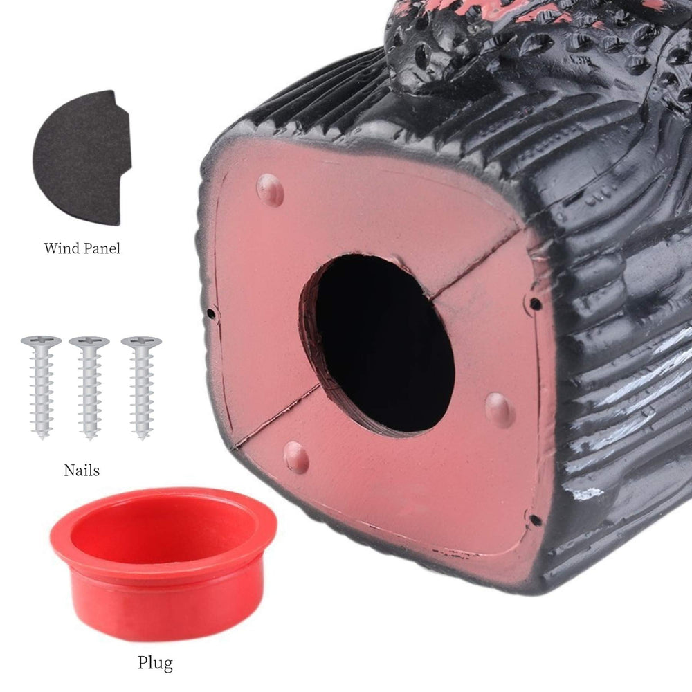 Hedoc owl decoy with wind panel for motion