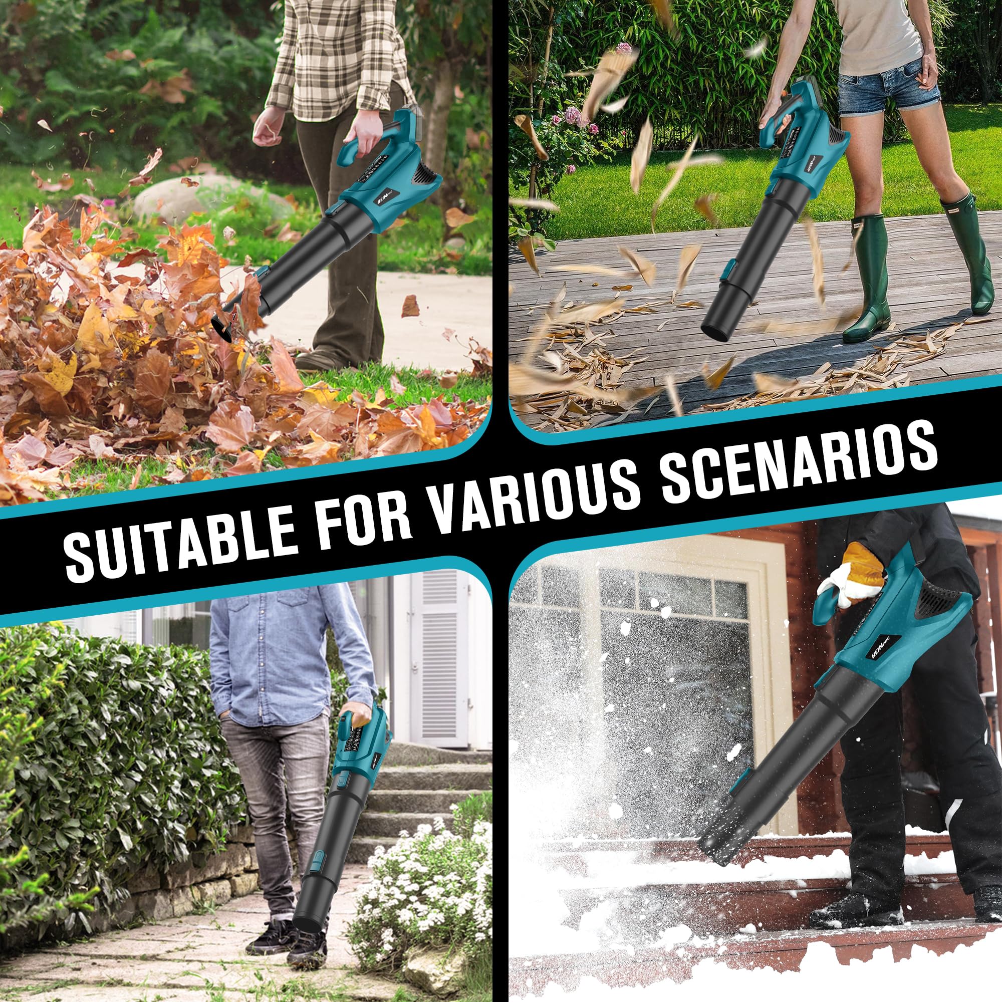 HEINPRO Cordless Leaf Blower back view with hook hole