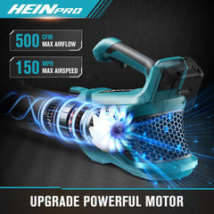 HEINPRO Cordless Leaf Blower showcasing air intake system