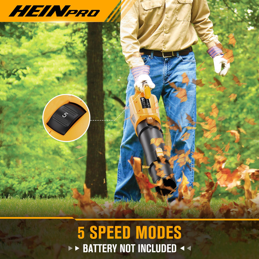 HEINPRO Cordless Leaf Blower speed control settings