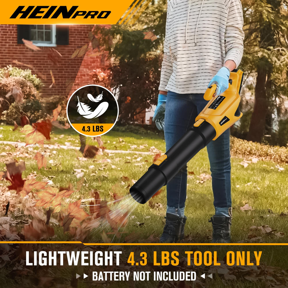 HEINPRO Cordless Leaf Blower with air intake system close-up