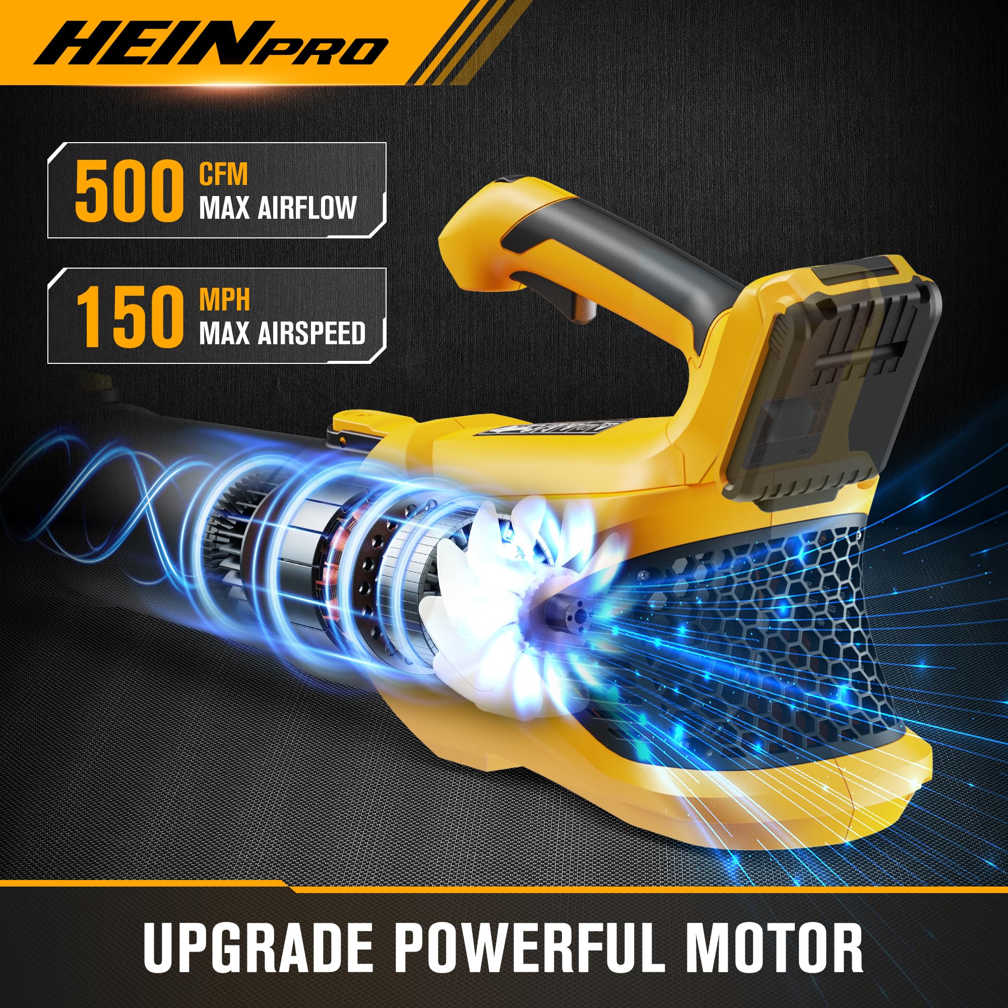 HEINPRO Cordless Leaf Blower with DeWALT battery compatibility