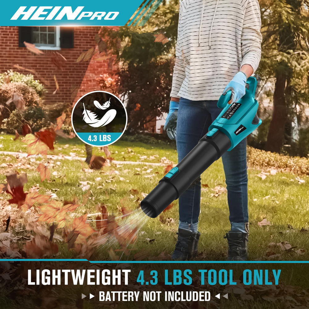 HEINPRO Cordless Leaf Blower with speed mode settings