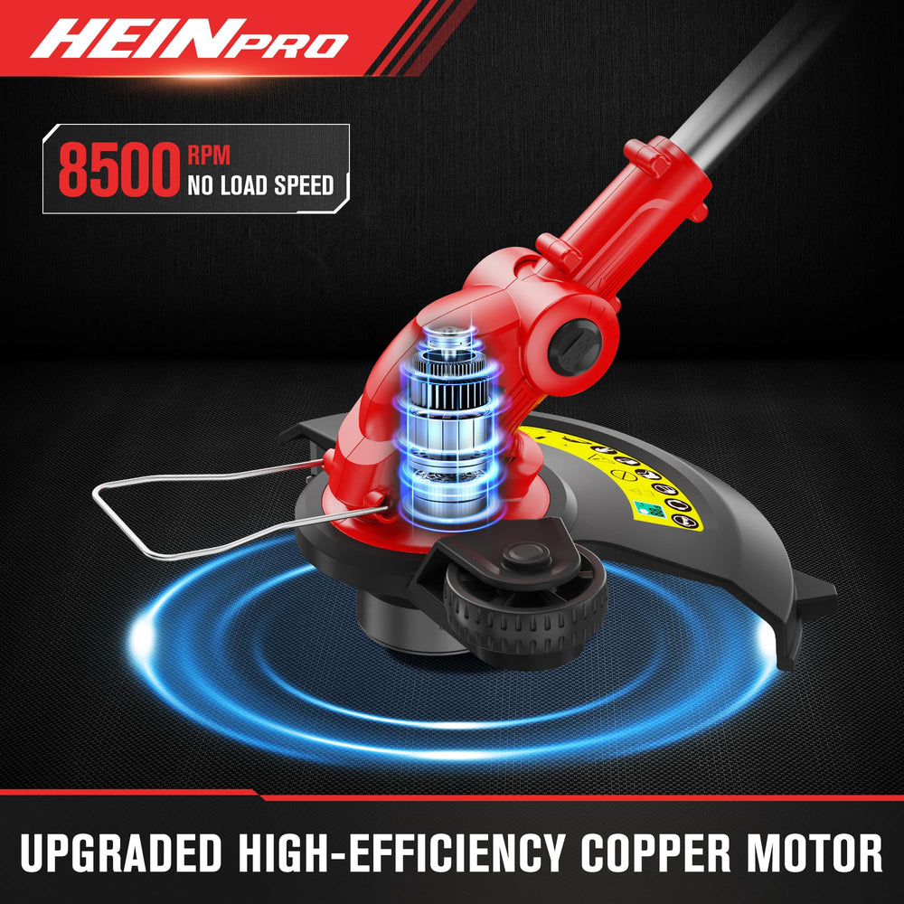 HEINPRO Cordless String Trimmer back view with spool