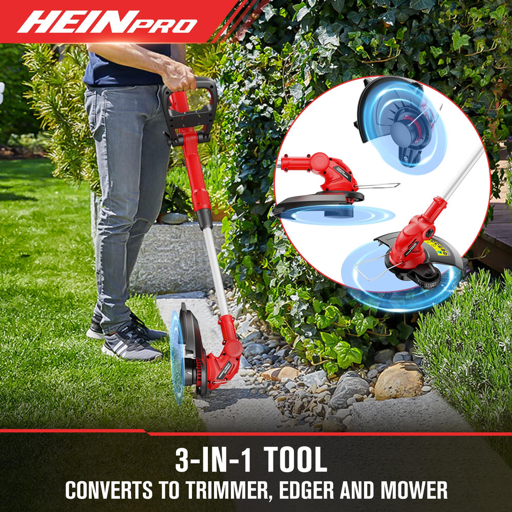 HEINPRO Cordless String Trimmer packaging display