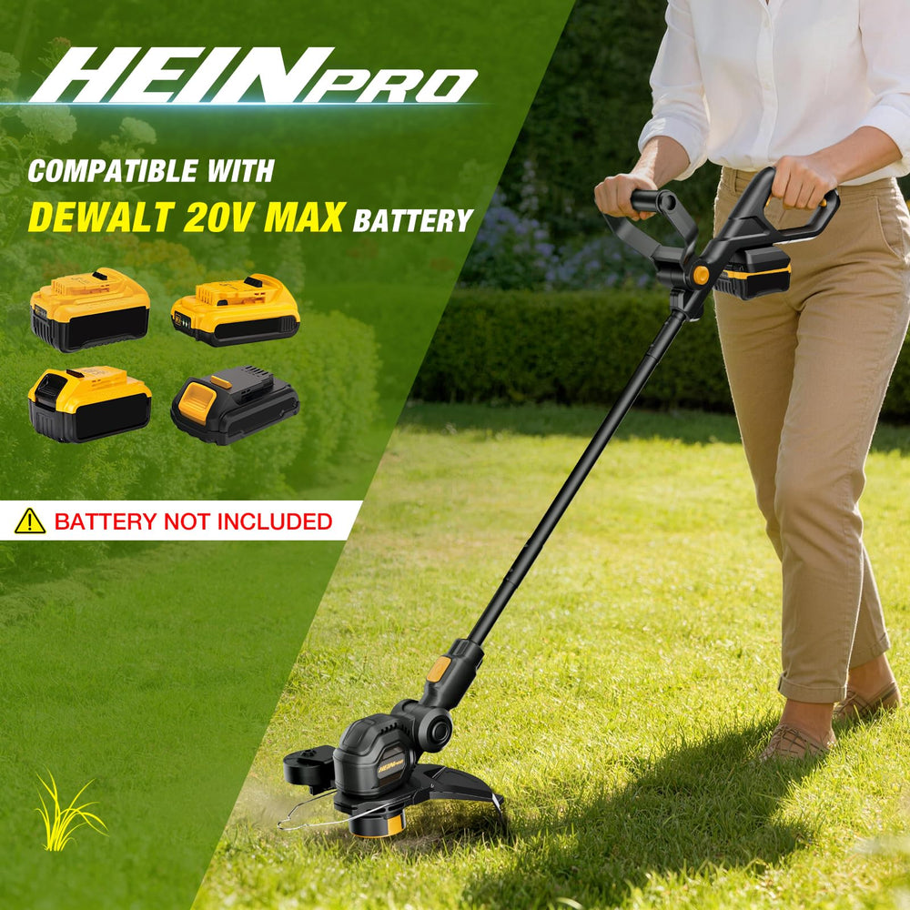 HEINPRO Cordless String Trimmer side view showing handle