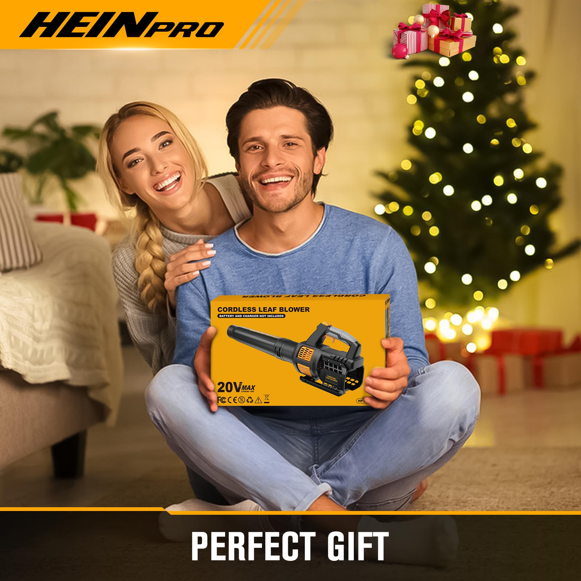 HEINPRO leaf blower packaging and included components