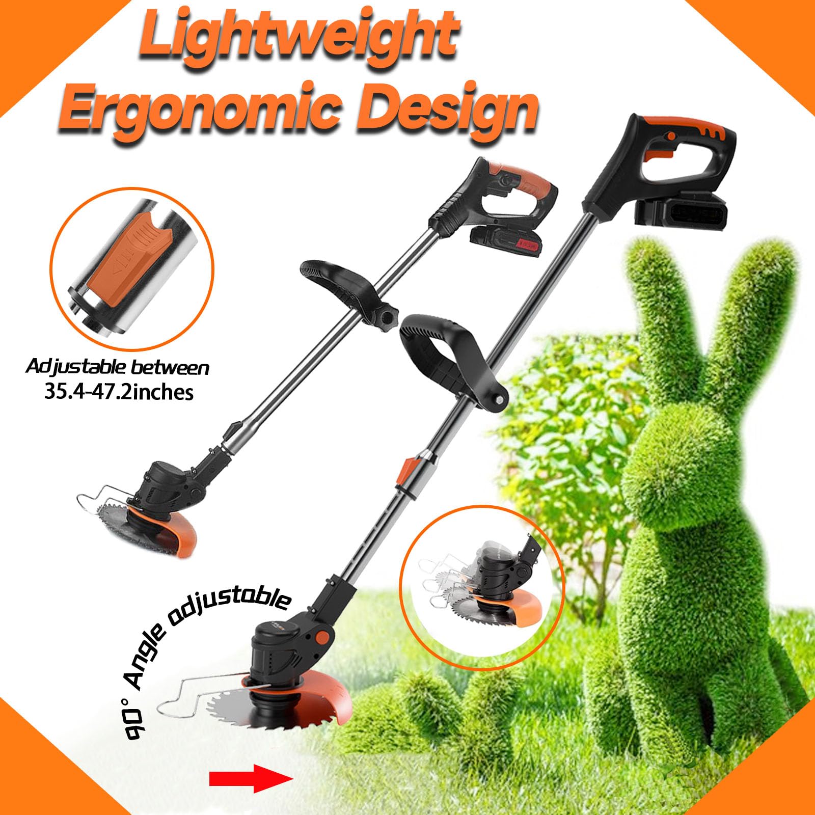 Hejunry Electric Weed Wacker with battery charging
