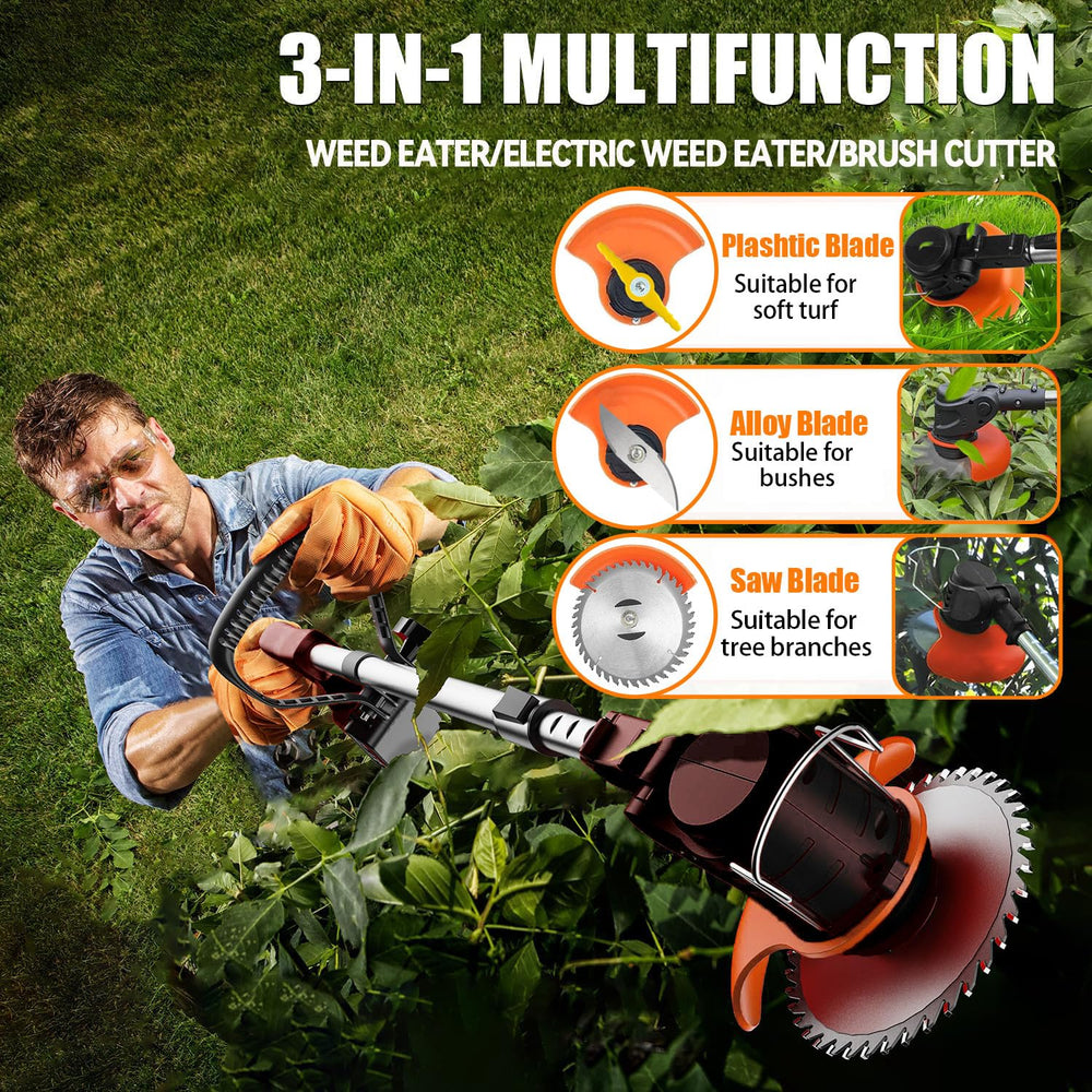 Hejunry Electric Weed Wacker with goggles and gloves included