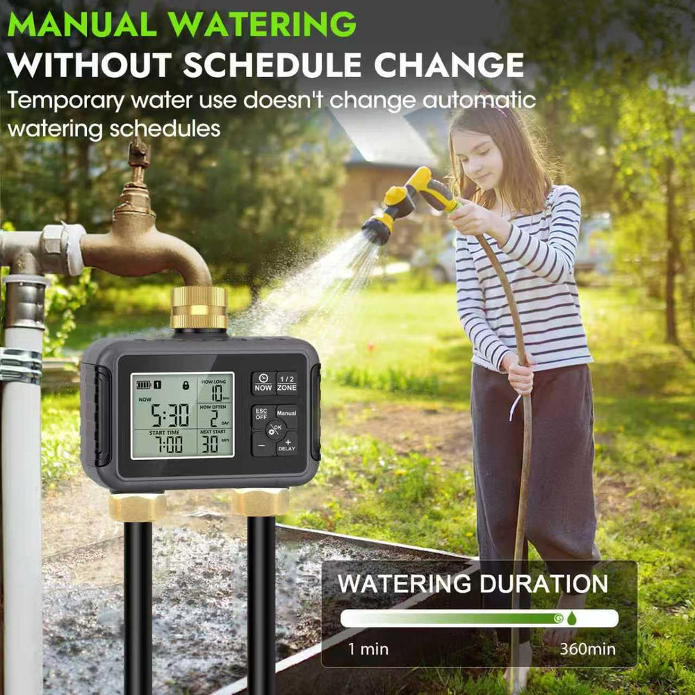 HEKIWAY drip irrigation system set up in a garden