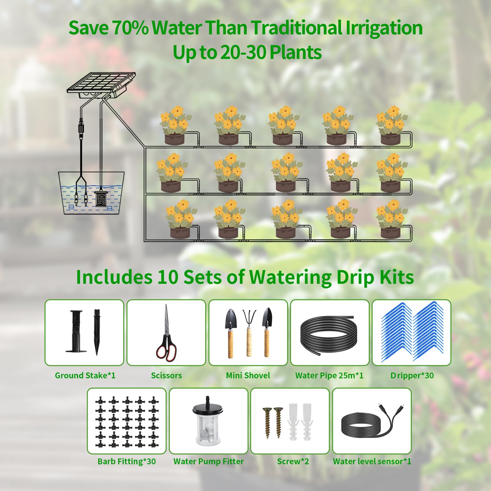 HEKIWAY irrigation system components including filter and T-joints