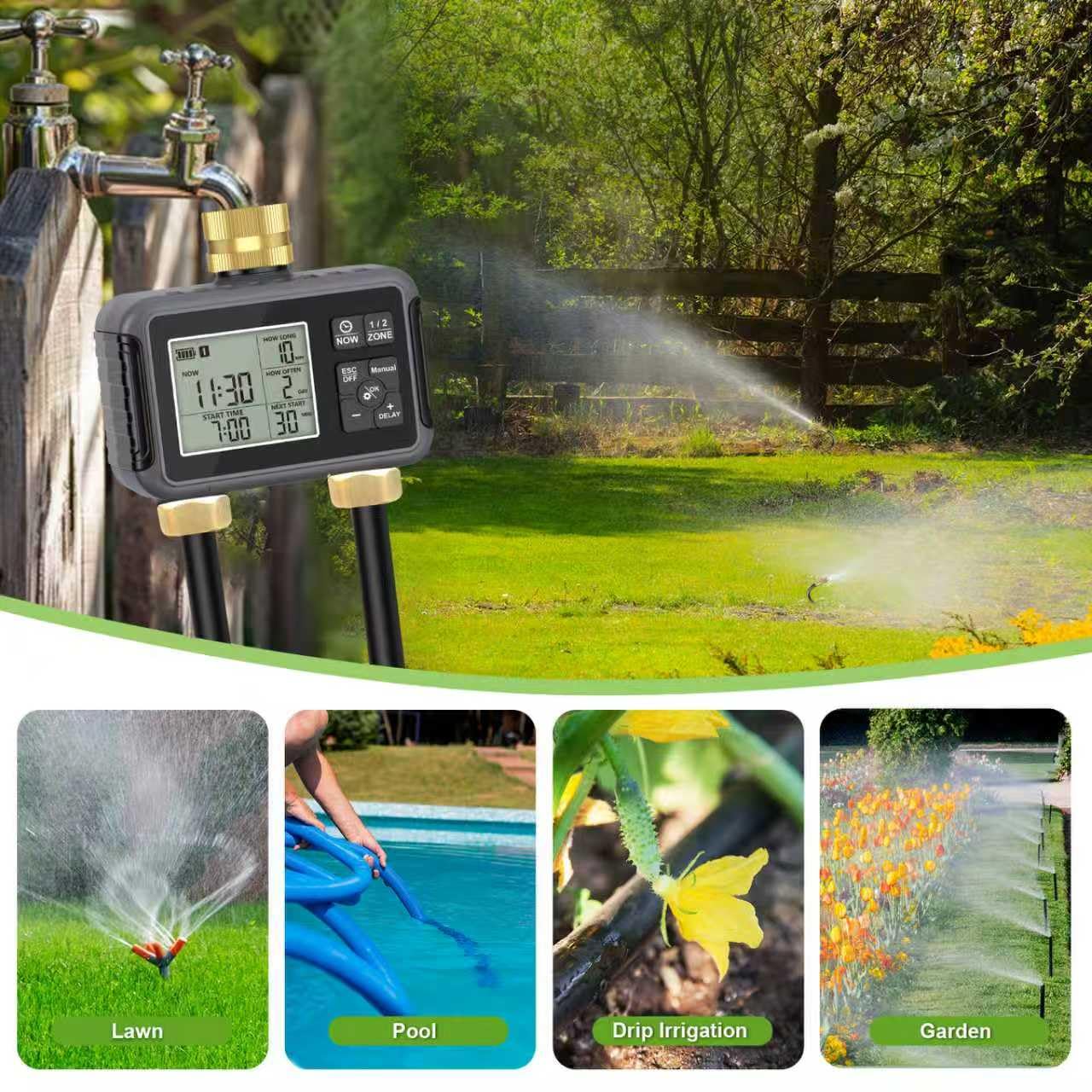 HEKIWAY irrigation system packaging showing features