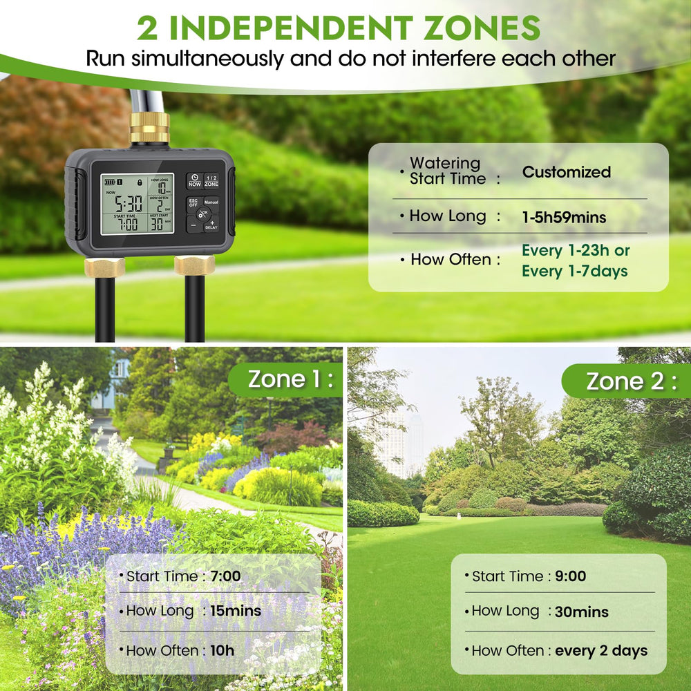 HEKIWAY Smart Water Timer detail with programming options