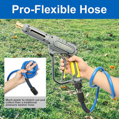Heliwoo Pressure Washer Hose 25FT rolled up for storage