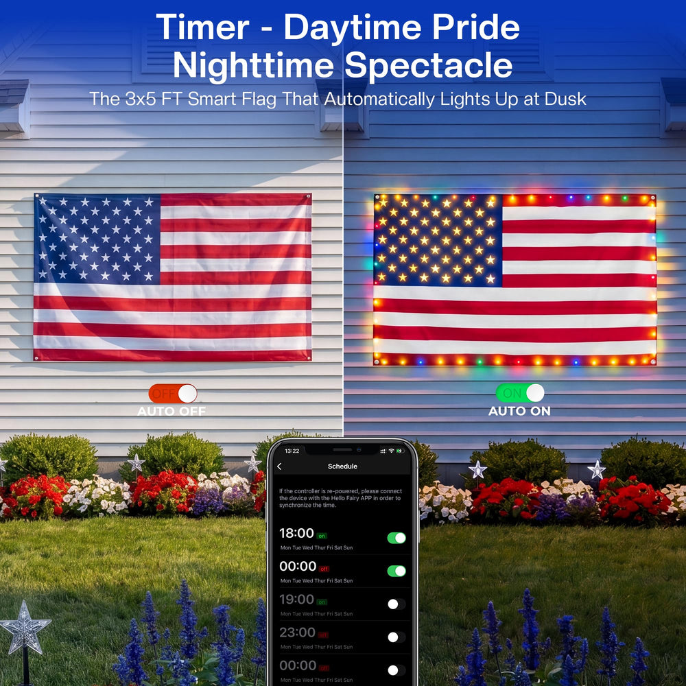 Hello Fairy app controlling Avatar Controls Lighted Flag