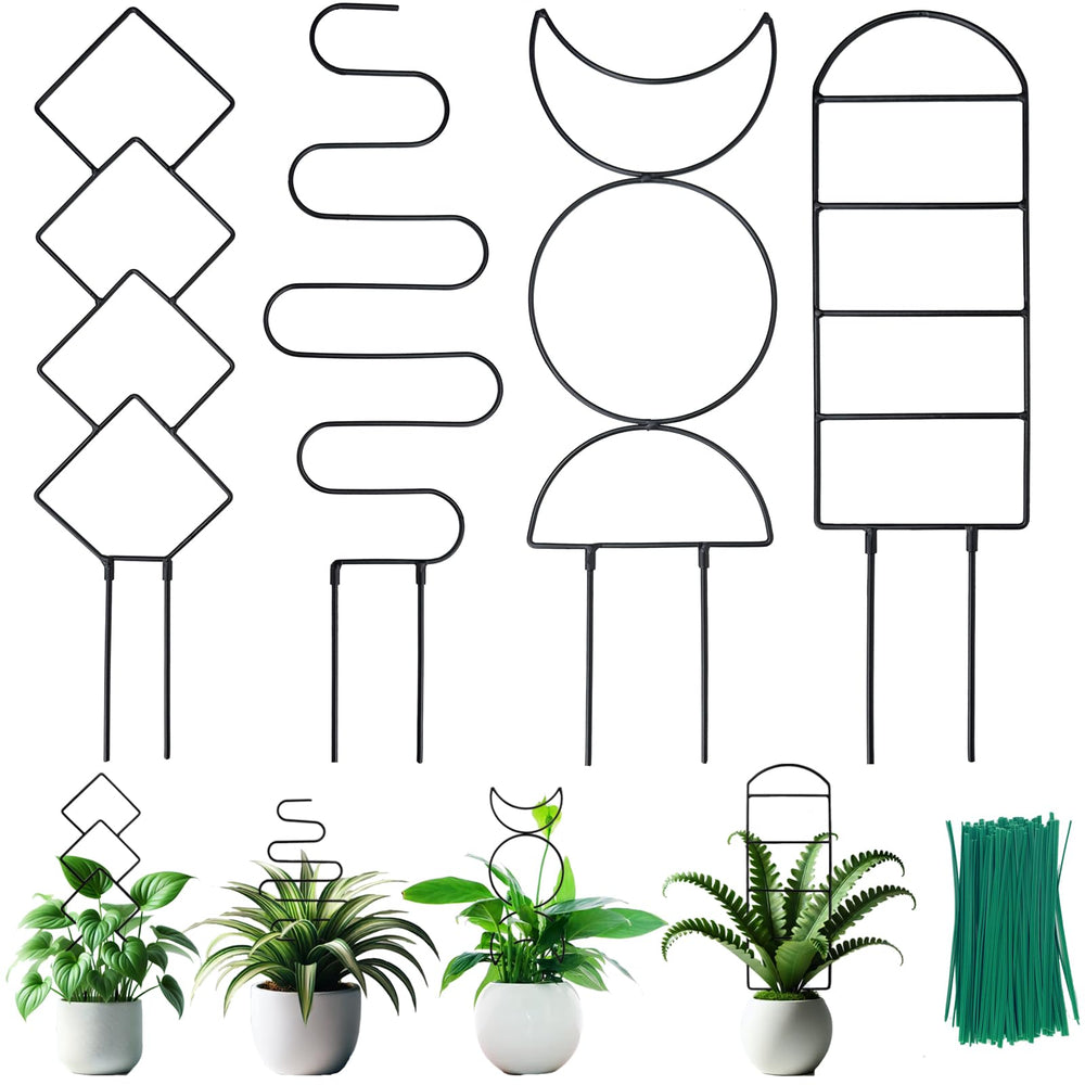 HENABLE Metal Trellis 19 in black design front view