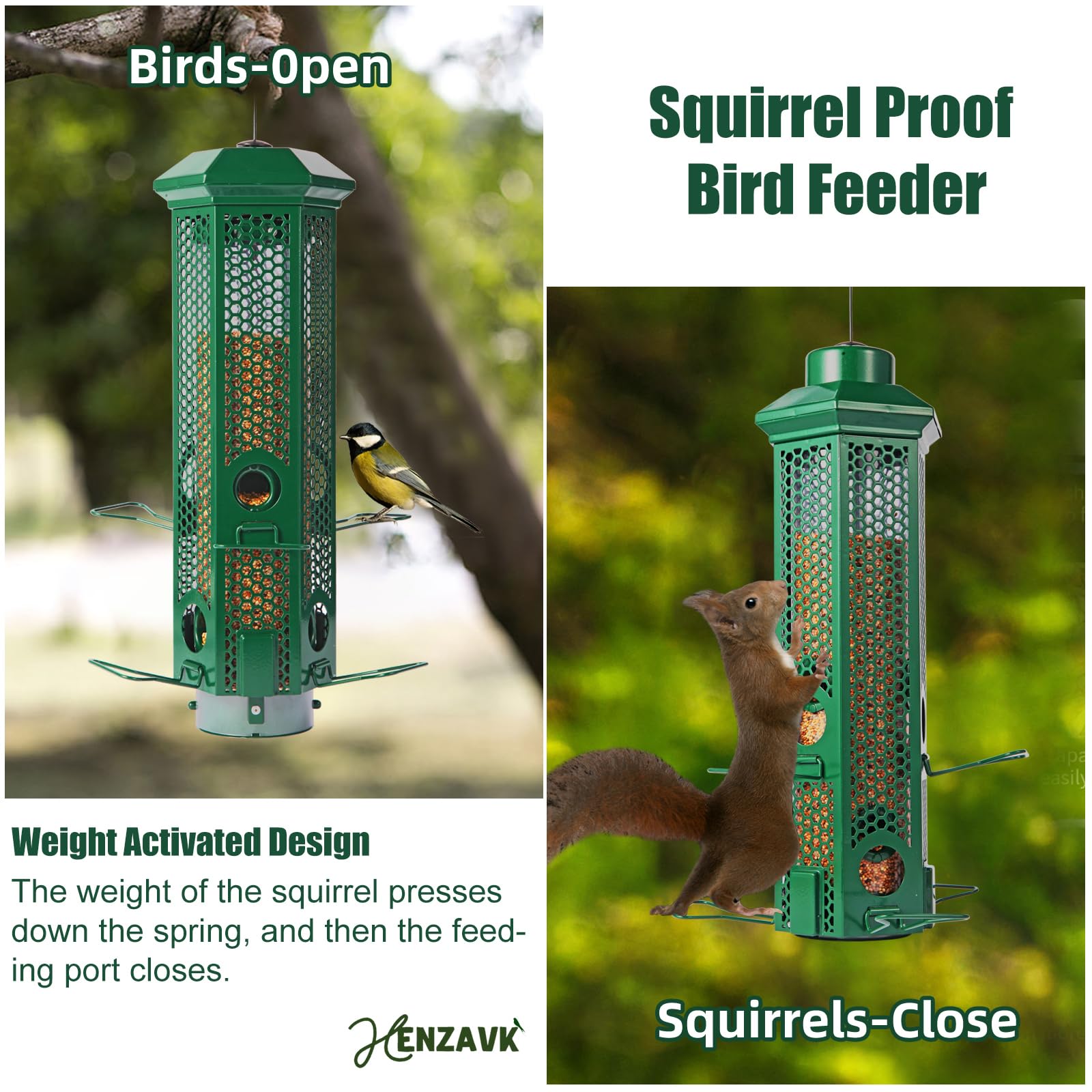 Henzavk Bird Feeder detachable base for easy cleaning
