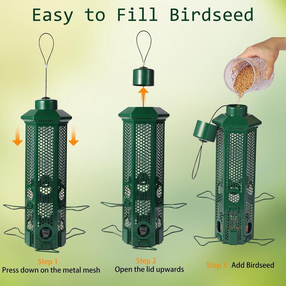 Henzavk Bird Feeder filled with mixed seeds