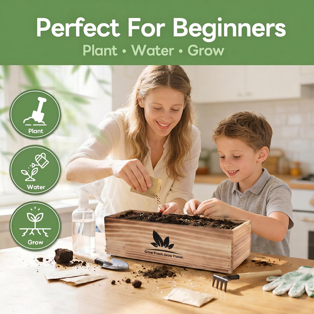 Herblink indoor herb garden kit displayed on a kitchen windowsill