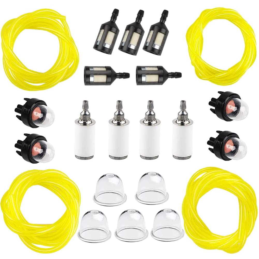 Hettluo Fuel Line Hose set including four sizes and primer bulbs